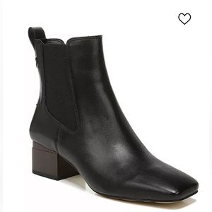 NEW Franco Sarto Black Leather Waxton Booties